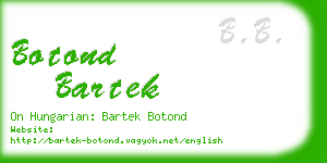 botond bartek business card
